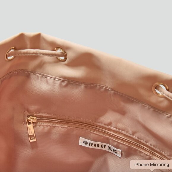 Year Of Ours Tan Backpack/Purse NWT with Pockets in Taupe